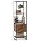 Costway 5-Tier Bookshelf with 4 Open Shelves Storage Drawer Modern Book Storage Organizer Brown/White